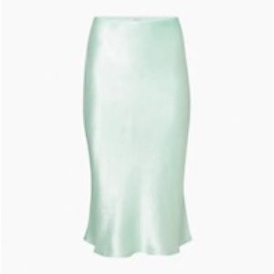 Babaton Satin Midi Skirt